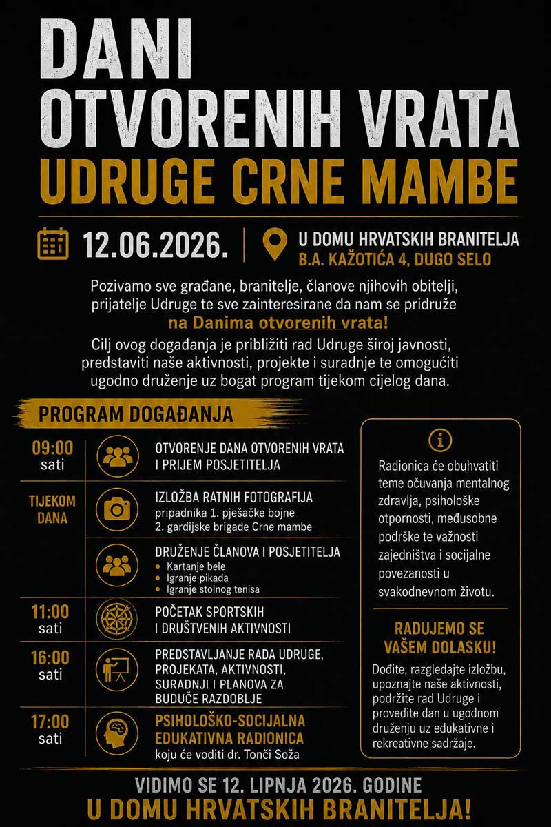 Dani otvorenih vrata Udruge Crne mambe
